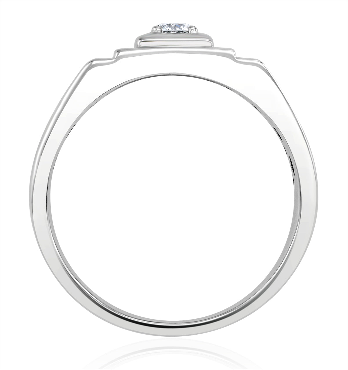 Mens 0.25ct Lab Diamond Design Ring in 925 Sterling Silver